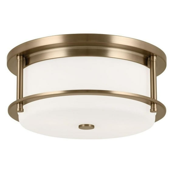 2 Light Flush Mount-5.25 inches Tall and 12 inches Wide-Champagne Bronze Finish Bailey Street Home 147-Bel-5016911
