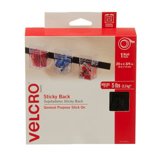 VELCRO Brand Sleek and Thin Stick On Tape for Fabrics