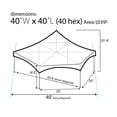 thumbnail image 3 of TentandTable High Peak Frame Outdoor Canopy Tent, White Hexagon, 40ft, 3 of 8