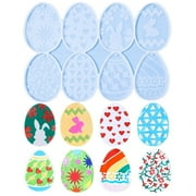 TINYSOME Resin Casting Mold Easter Eggs Shape Pendant Mould for DIY Hand-Making Crafts