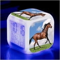thumbnail image 1 of Animal Caballo Colorido Cambio de Color Creativo Nuevo Pequeño LED Despertador Regalo electrónico Despertador (Color : 6) Kuyhfg Bienvenido a Kuyhfg, 1 of 5