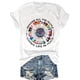 thumbnail image 1 of Girl's Graphic Print T-Shirt - Short Sleeve Crew Neck Casual Top with Peace Symbols & Inspirational Quote, Lightweight Summer & Spring Tee, Machine Washable, Nontransparent Fabric, 1 of 6