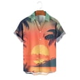 thumbnail image 6 of DJDLJWCJ Hawaiian Shirt for Men Short Sleeve, Floral Print Hawaiian Shirts for Men polo T Shirts Summer Beach Shirts Orange L, 6 of 6