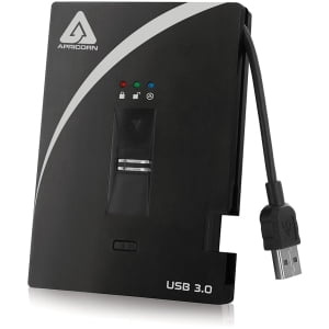 Apricorn Aegis Bio A25-3BIO256-1000 1 TB External Hard Drive - USB 3.0 - 5400rpm - 8 MB Buffer AES HW ENCRYPT HDD SW FREE TAA (Best Way To Encrypt Usb Drive)