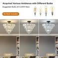 thumbnail image 6 of M optimized 5-Tier Crystal Chandelier 10-Light Ceiling Lights Modern Flush Mount Chandeliers Fixture for E12 Bulbs, for Bedroom Living Room Bar Hallway, 6 of 8