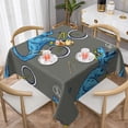thumbnail image 2 of Zufioo Fun Riding Dinosaur Print Square Decorative Tablecloth, Wrinkle-resistant, Waterproof and Oil-resistant Tablecloth Coffee Table Cloth, Suitable for Restaurants-54"x54", 2 of 8