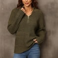 thumbnail image 2 of Suéter de manga larga con cuello levantado informal para mujer de otoño e invierno Fridja  hjk2720, 2 of 8