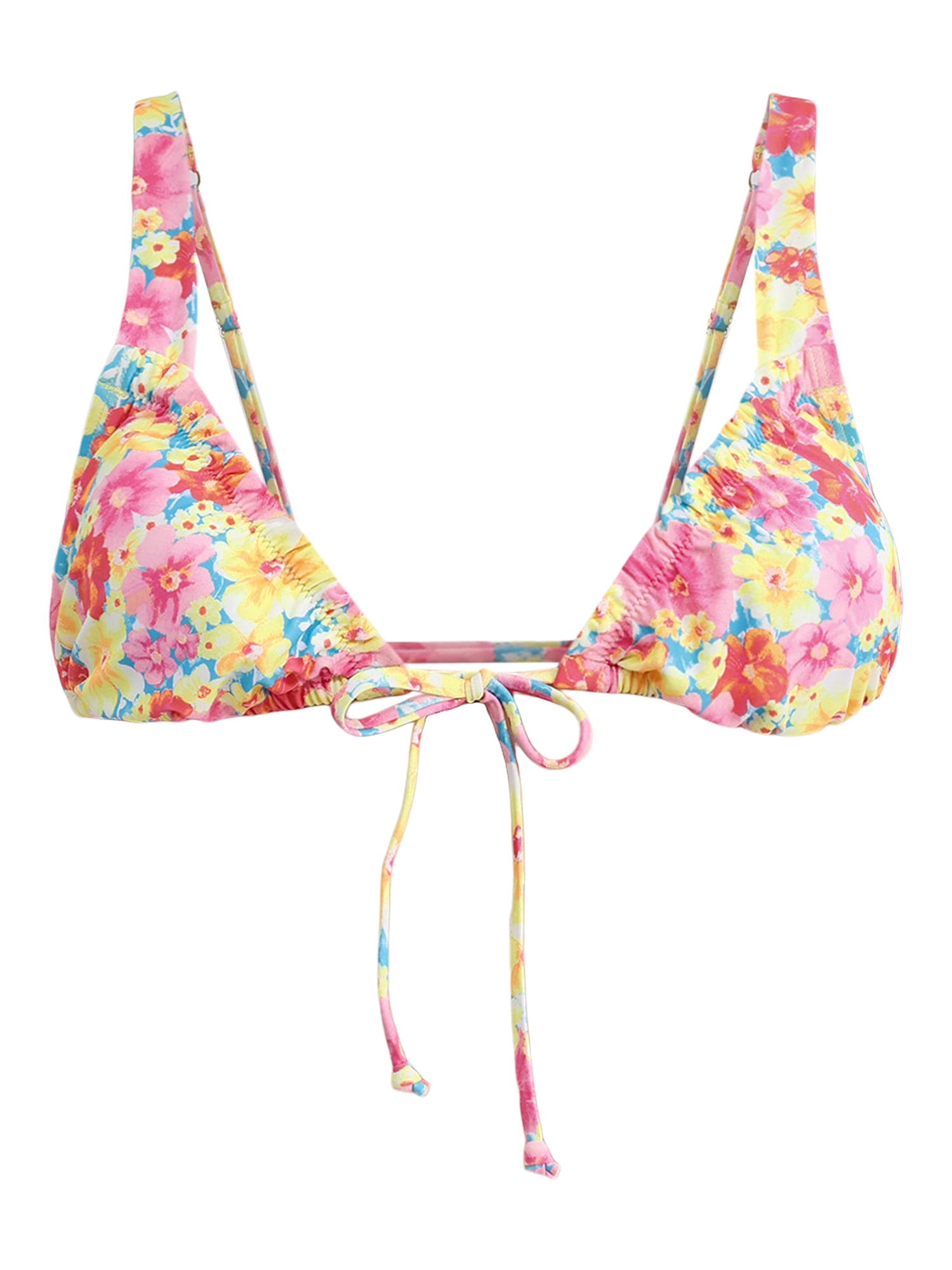 No Boundaries Women's Multi Floral Bralette Swim Top, Sizes XXS - XXL
