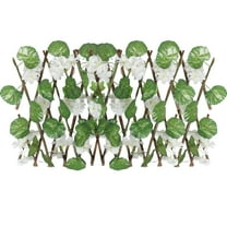 DEEPCRAFF Garden Decoration Retractable Flower Fence Plastic Wood 1Pack 70.9X9.8In