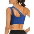thumbnail image 5 of SAYFUT Womens One Shoulder Sports Bra Cute Sexy Medium Impact Workout Bra Sports Running Bras, 5 of 7