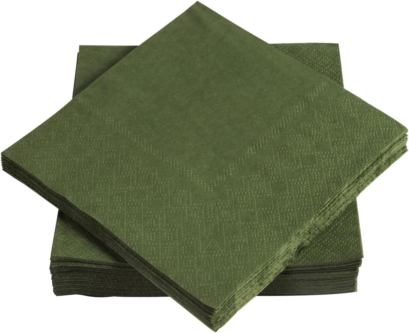 200 Pack Cocktail Napkin 2-Ply Dessert Napkins Folded 5 x 5 Inches Disposable Napkins for Dinner Wedding Birthday Baby Shower Party Bridal Anniversary Reception Event (200, White)