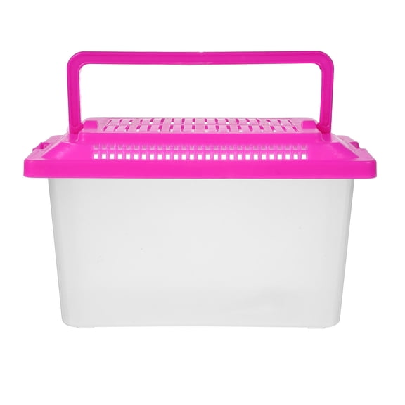 GETAJGHSD Mini Fish Tank Plastic Handheld Fish Tank Box Transparent 1Pcs