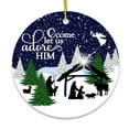 thumbnail image 2 of O Come Let us Adore Him Nativity Birth of Christ Christmas Ornament, 2 of 5