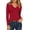 Red, variant on Josdec Women's Long Sleeve Basic Tee Shirt, V‑Neck Slim‑Fit Soft Stretchy Casual Daily Fall Pullover Top, XS‑XL