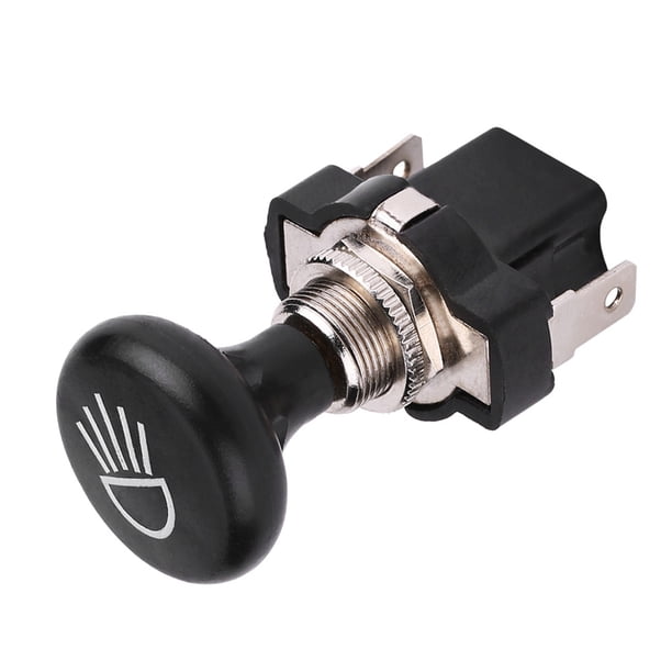 BOROCO Interruptores De Tracción Para Automóvil, Interruptor De Faro De Empuje Universal, Interruptor De Luz De Empuje De 12V Para Faro De Automóvil Para Carrito De Golf De Automóvil EZGO Club