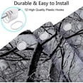 thumbnail image 5 of Grey Winter Street View Shower Curtain, Gray New York Central Park Night Snow Tree Christmas Bath Curtains Set, Polyester Fabric Upgrade Bathroom Accessories Decor 12 Hooks Included, 72X72 Inches, 5 of 6