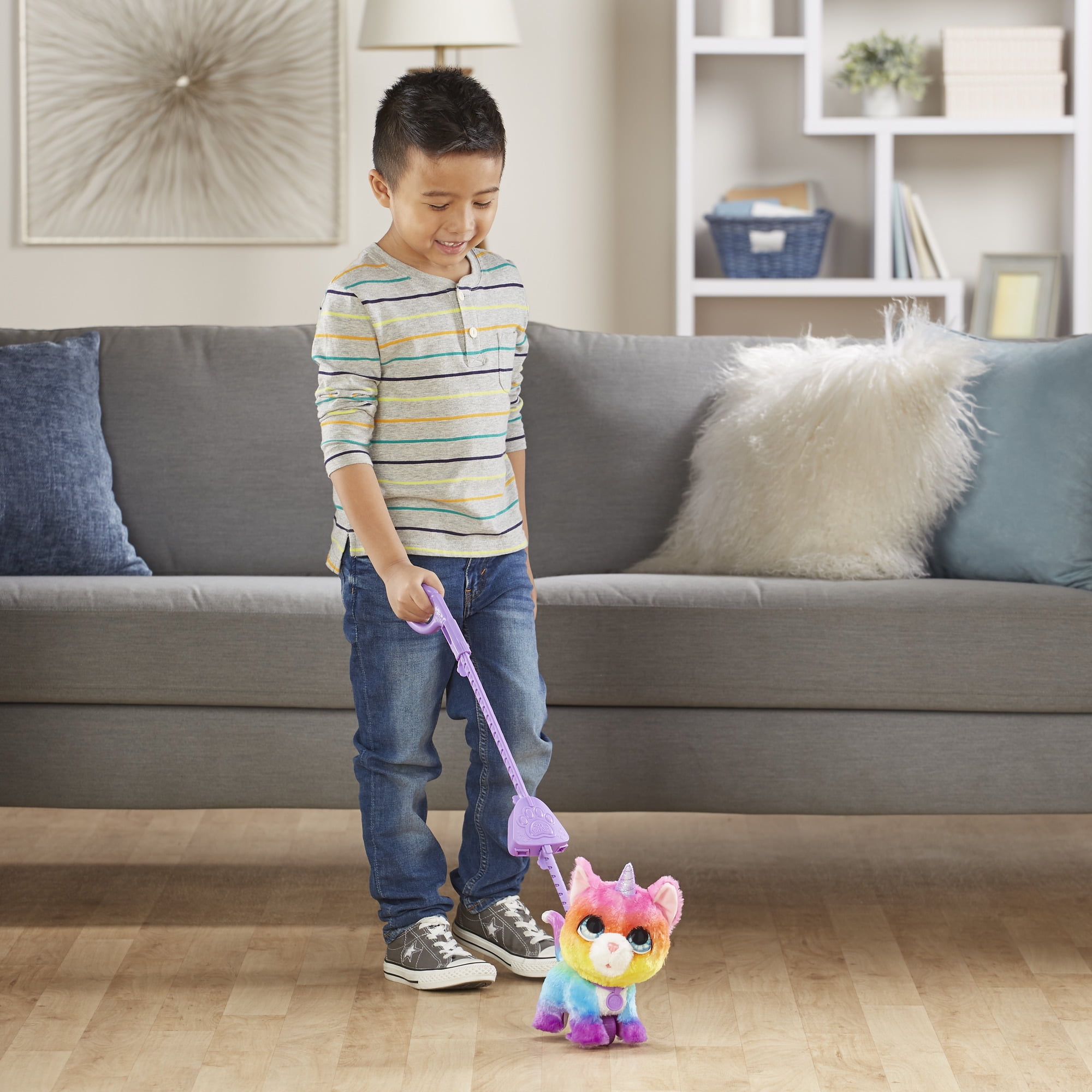 Furreal walkalots big top wags unicorn cat toy