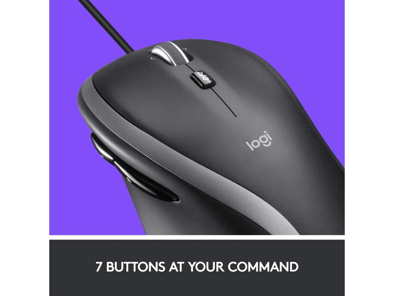 Logitech Corded Mouse with Advanced Hyper-fast Scrolling & Tilt, Customizable Buttons, High Precision Tracking with DPI Switch, USB plug - Walmart.com