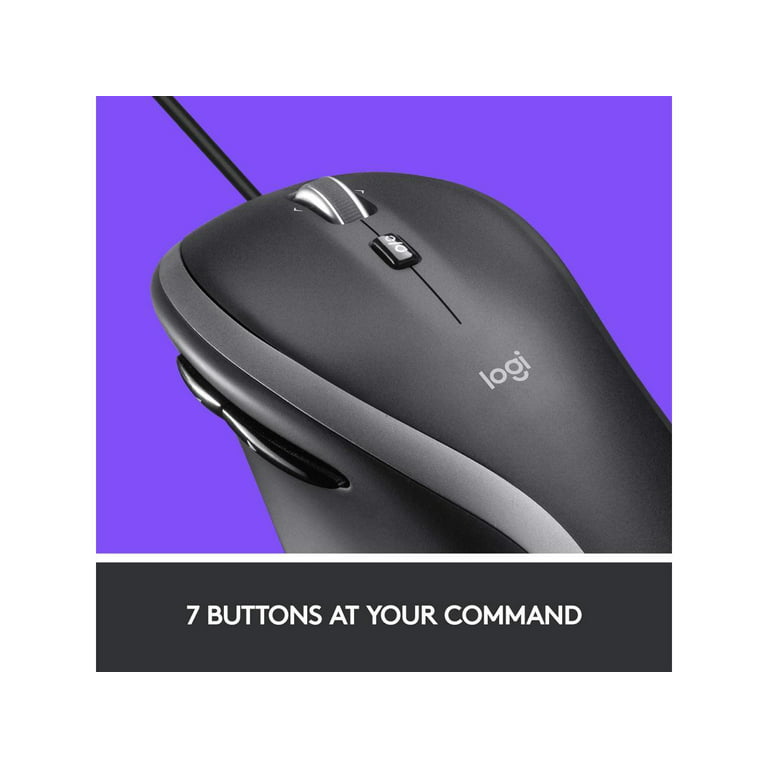 køn Til ære for Arashigaoka Logitech M500s Advanced Corded Mouse with Advanced Hyper-fast Scrolling &  Tilt, Customizable Buttons, High Precision Tracking with DPI Switch, USB  plug & play - Walmart.com