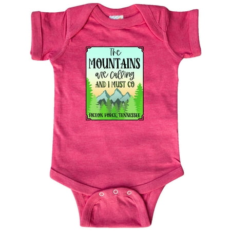 

Inktastic The Mountains Are Calling- Pigeon Forge Tennessee Gift Baby Boy or Baby Girl Bodysuit