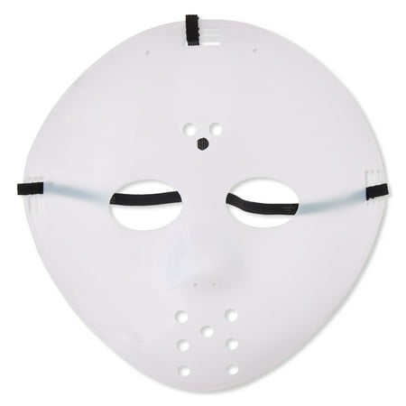 White Hockey Mask for Adults, White, Halloween Costume Accessory for Adults, by Way to Celebrate