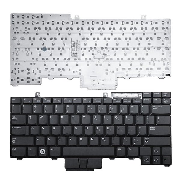 Portátil de plástico Teclado incorporado Teclas multimedia Notebook Computadora Teclado Parte Suministros Reemplazo para DELL E6400 E6410 E6500 Kearding EL005867-00B
