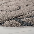 thumbnail image 4 of SAFAVIEH Florida Doug Floral Vines Geometric Shag Area Rug, Grey/Light Blue, 10' x 10' Round, 4 of 9