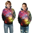 thumbnail image 2 of Youth Teen Boys Girls Digital Galaxy Printing Hoodie Sweatshirt Pullover Outfits, 2 of 7