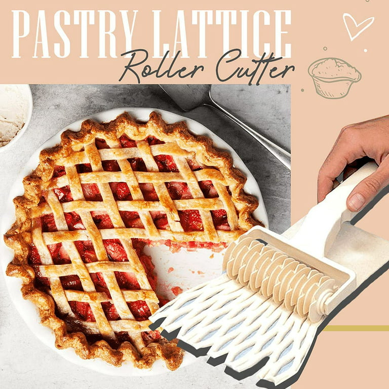  Lattice Roller Cutter, Pie Pizza Cookie Dough Roller