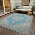 thumbnail image 6 of Addison Rugs Chantille Indoor/Outdoor Traditional Vintage Teal Washable Rectangle Rug, 10' x 14', 6 of 6