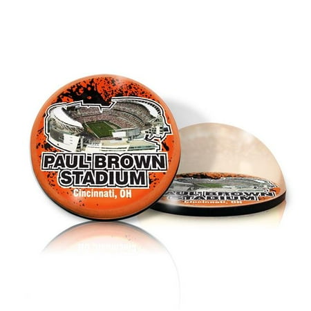 Nfl Desk (IKE & ZELDA PAULBPPW80 NFL Paul Brown Stadium on 3 in. Half Moon Hand-Crafted in USA Crystal Paper)