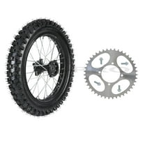 90/100-16 inch Rear Wheel Tire and Rim 15mm Bearing 520 43T Sprocket for Dirt Pit Bike Bigwheel 110cc 125cc 140cc 150cc 160cc 200cc Taotao Coolster SSR Apollo