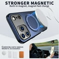 thumbnail image 2 of For iPhone 17 Pro Max Ultra Slim Hybrid TPU+PC Protective Cover with Metal Rotation Holder , Compatible MagSafe, Military Grade Shockproof Phone Case Cover,Blue,For iPhone 17 Pro Max, 2 of 7