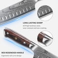 thumbnail image 3 of xianlin-Chef Knife Japanese Professional: 7 Inch Kitchen Knives, Stainless Steel, Sharp Cutting Meat Cooking Knife, 3 of 4