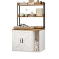 thumbnail image 6 of 55" Cat Litter Box Enclosure, Hidden Wooden Cat House with 2 Storage Shelves for Living Room Entryway, 6 of 7