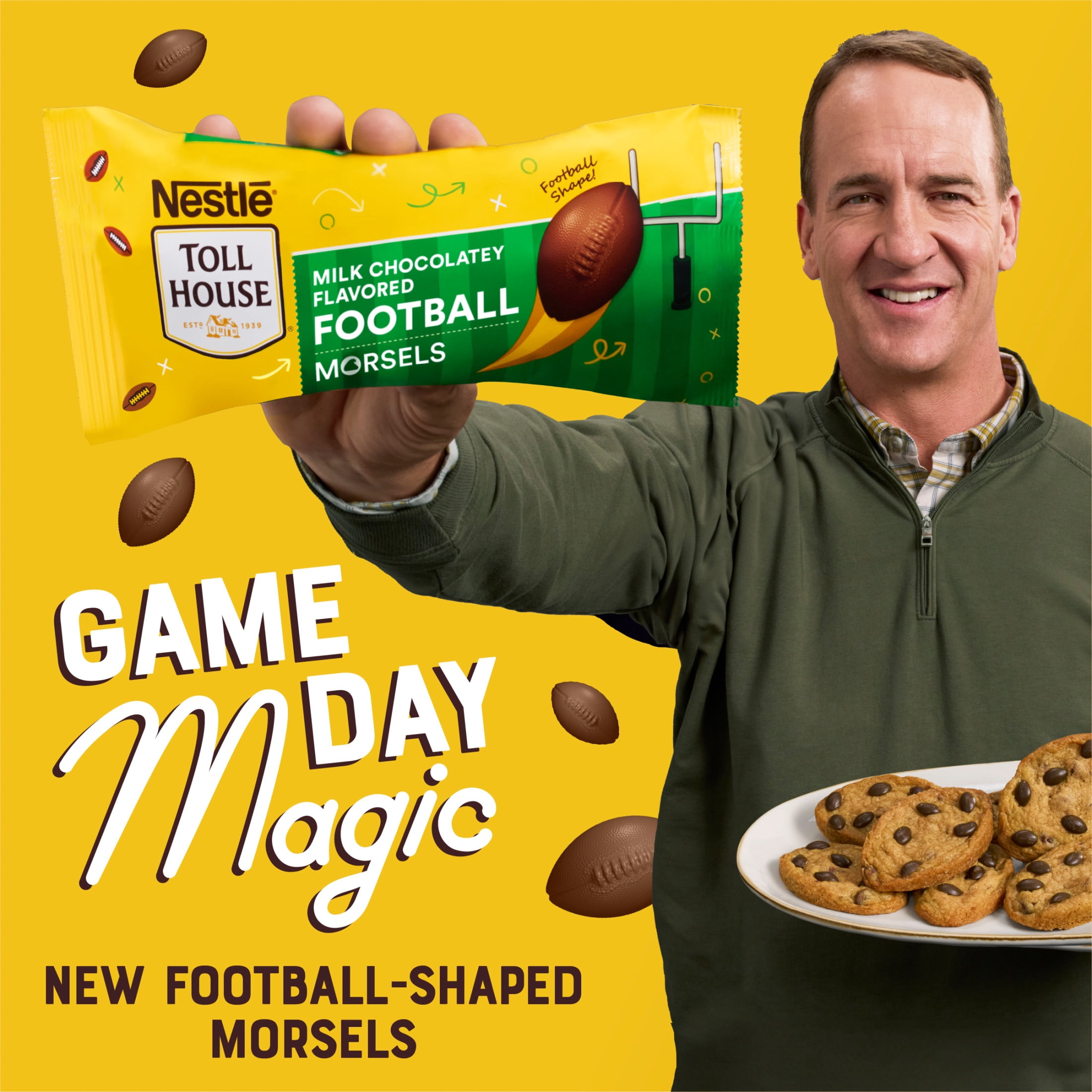 Nestle Toll House Milk Chocolatey Flavored Football Morsels, Baking Chips, Chocolate Chips 9 oz