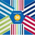 thumbnail image 6 of KAUFMAN - Soft Oversized Beach Towels in Bulk | 30" x 60" Cabana Striped Beach Towels | 100% Terry Cotton Thick Beach Towels (36 Pack), 6 of 7
