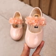 thumbnail image 3 of LYHaoo Mary Jane Girls Flats Dress Shoes Soft Insole Ankle Strap Flower Girl School Shoes for Wedding Party,Pink,Sizes 11(7.09") Little Kid, 3 of 7