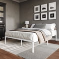 thumbnail image 2 of Castle Place Minimalist Metal Platform Bed Twin, White, 2 of 11