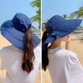 thumbnail image 6 of dianhelloya Bucket Hat for Women Wide Brim Shawl Design Fisherman Hat Women Summer Solid Color Ponytail Visor Hat Costume Accessories, 6 of 8