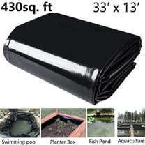 SUSUZI Pond Liner 10 Mil 33 x 13ft HDPE Pond Liners for Outdoor Ponds 430sq. ft Pond Underlayment Flexible Pond Skin
