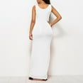 thumbnail image 3 of QUNYINEY Party Women Cocktail Dresses Solid Sleeveless Bodycon Long Dresses Crew Neck Summer Slim Fit Elegant Dresses, 3 of 5