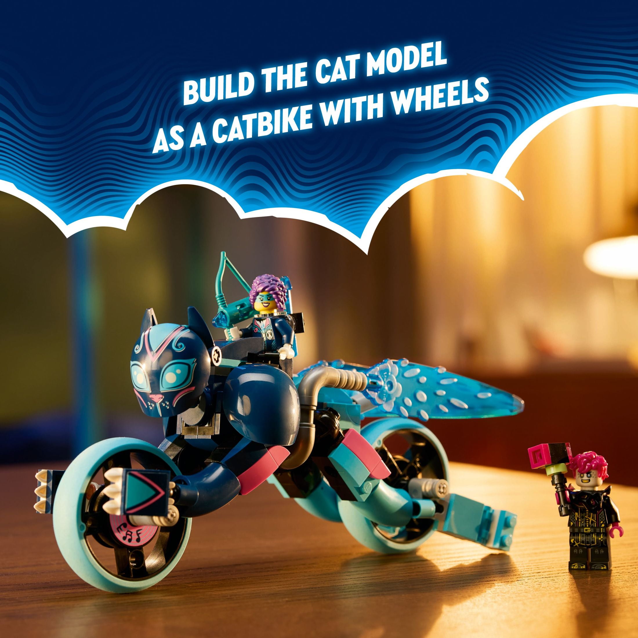 LEGO Cat Motorcycle for Indoor Playground Imaginative Play