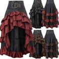 thumbnail image 2 of Women's Steampunk Victorian Gothic Trim Ruffled Skirt _ao _ao, 2 of 3