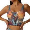 thumbnail image 1 of Fotbe Starry Sky Cute Horse Sujetador Deportivo Largo sin Aros para Mujer con Almohadillas y Soporte Medio, Transpirable y Absorbente, Camiseta Tipo Chaleco o Tank Top-Small, 1 of 8