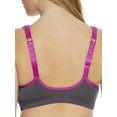 thumbnail image 2 of Women's Pour Moi 97006 Energy Zip Front Padded Sports Bra (Grey/Orchid 32E), 2 of 2