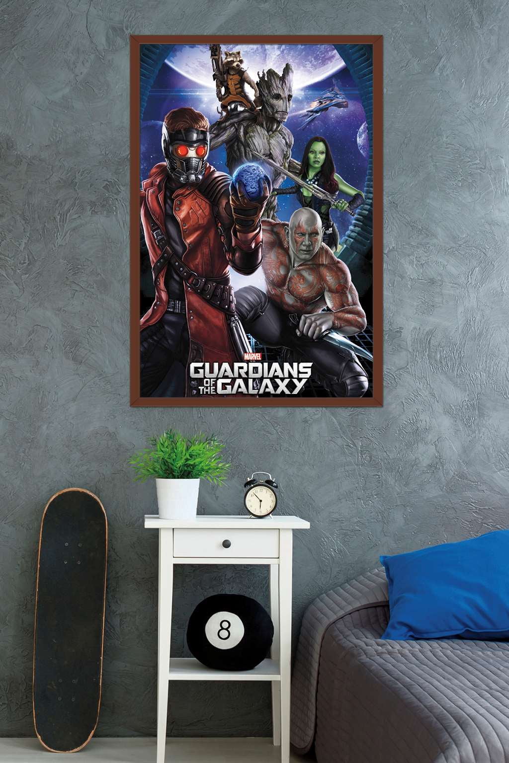 Marvel Cinematic Universe - Guardians of the Galaxy - Group Wall Poster, 22.375" x 34", Framed
