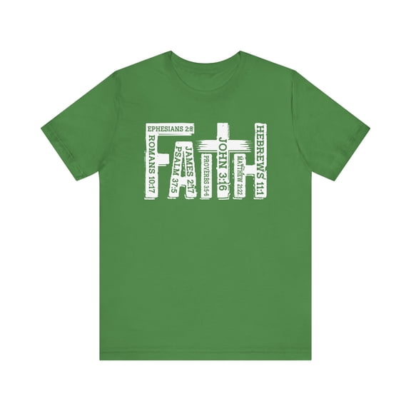 Faith Bible Verse T-Shirt Christian Religious Tee | John 3:16 Cross Shirt | Scripture Shirt for Men & Women