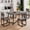 Gray + Gray(PU), variant on PORKISS 5 Piece Dining Table Set, Modern Faux Marble Tabletop and 4 PU Leather Upholstered Chairs, Rectangle Kitchen Table and Chairs for 4, Gray + Gray(PU)