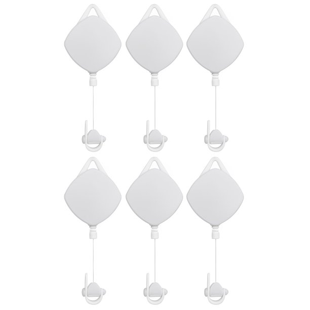 Tholdsy Organizador de cables Estuche de almacenamiento Caja de cables Goma de silicona ABS Tamaño compacto Operación simple Suministros para juegos Videojuegos y accesorios 6 Piezas/Blanco